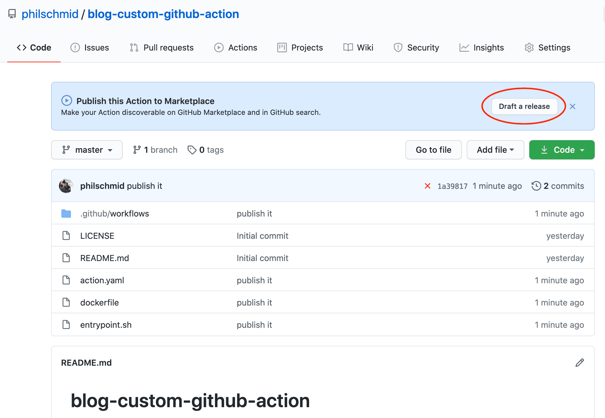 github repository release