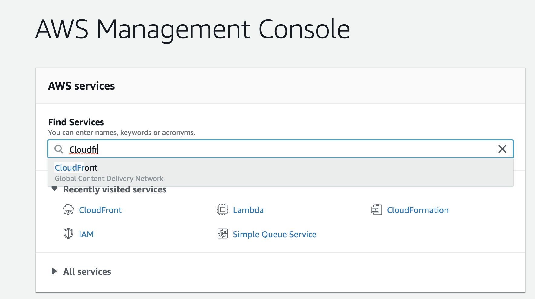 AWS Management Console