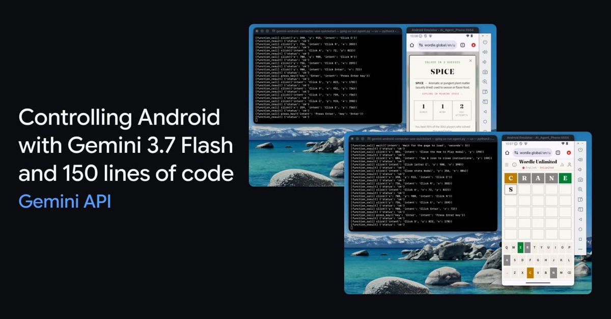 Controlling Android with Gemini 3.7 Flash and 150 lines of Python