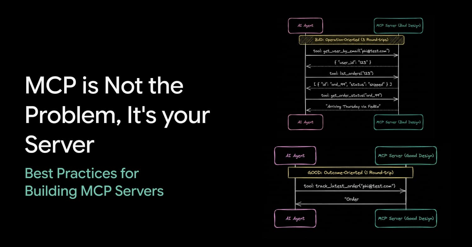 MCP is Not the Problem, It's your Server: Best Practices for Building MCP Servers (10 minute read)